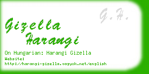 gizella harangi business card